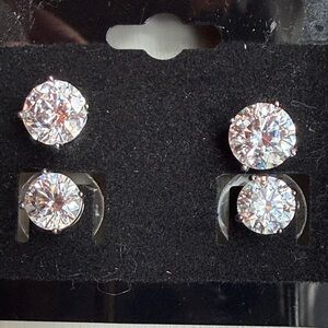 2 pairs ** Touchdown crystal earrings